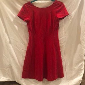 Red fit and flare dress